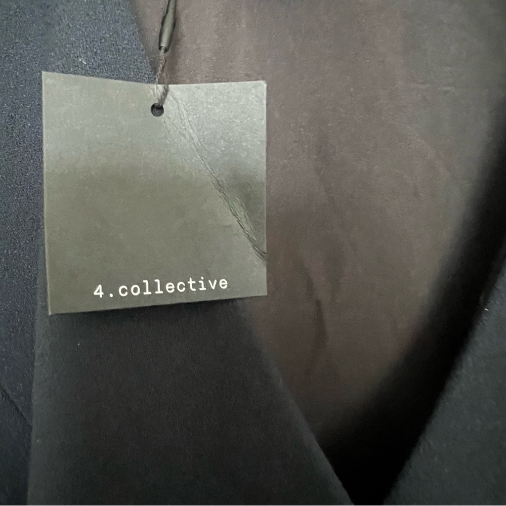 NWT 4. collective Wrap* Dress Navy SZ 10 Minimalist Office Intern Sleeveless - Picture 8 of 13